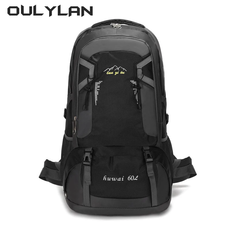 Women Men Waterproof Nylon Travel Bag 60L Large Capacity Backpack Outdoor Mountaineering Bag Leisure Sports Tourism Luggage Bags