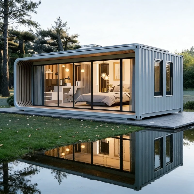 Customized Apple Cabin Office Pod Prefab Modular House Durable Insulated Steel Space Capsule Portable Hotel Garden Studio