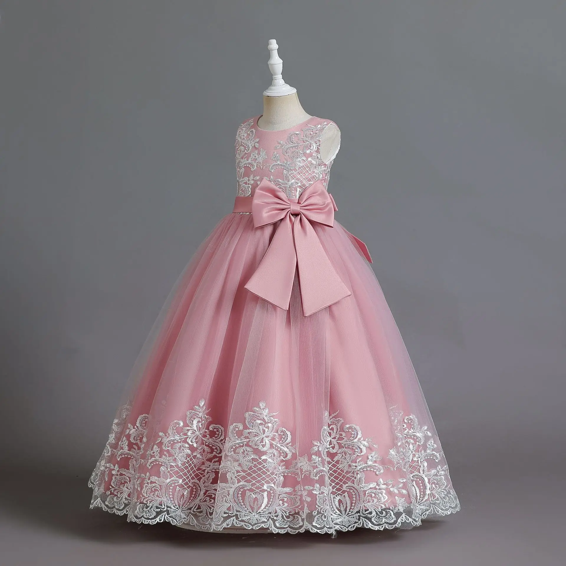 New children's clothing children's dress mesh lace princess dress girl piano performance dress