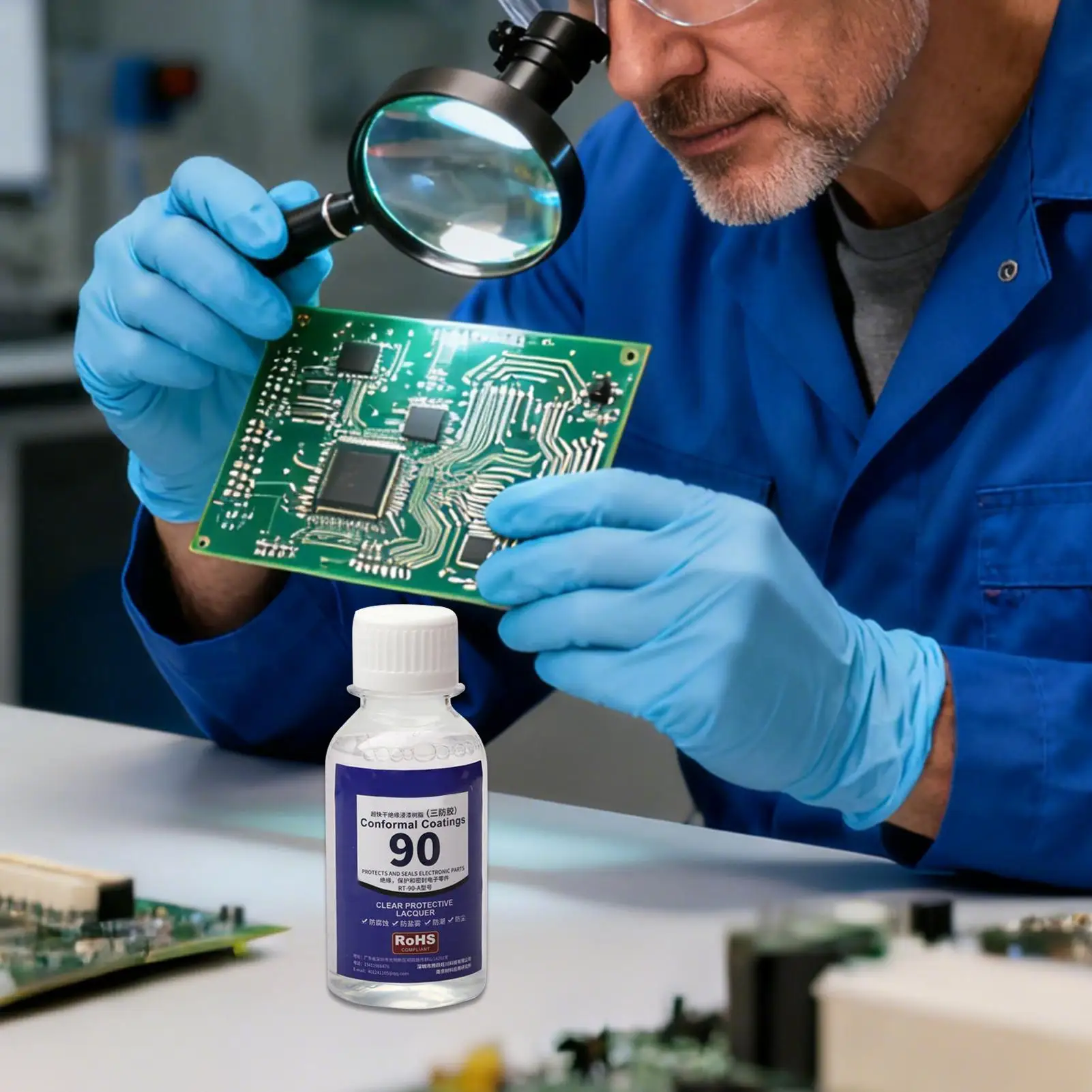 

Краска для печатных плат, 100 мл, защитный герметик, водонепроницаемый клей для ремонта печатных плат с кистью для изолирующего склеивания