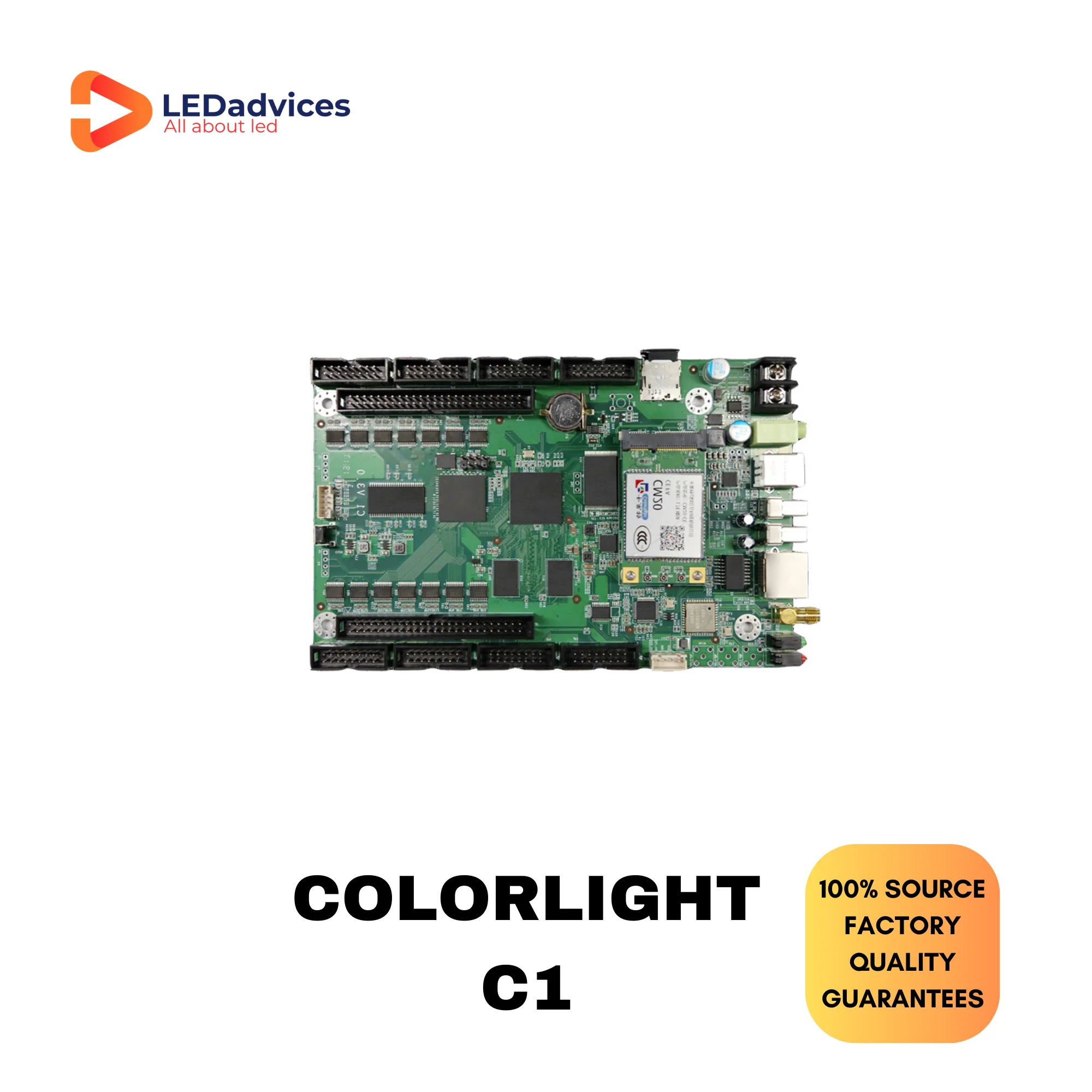 

Colorlight C1 Colorlight C-series cloud network master controller Output HUB75×8/50Pin×2 Loading Capacity 0.13 Million Pixels