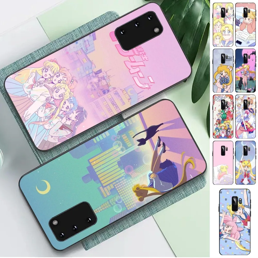 S-sailor Kawai m-moon funda de teléfono para Samsung S 9 10 20 21 22 23 30 23plus lite Ultra FE S10lite