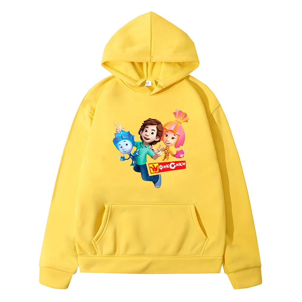 Russia Cartoon The Fixies Hoodies Boys girls Spring Autumn Fleecing Anime Sweatshirt Hoodie y2k sudadera kids clothes girls 2023