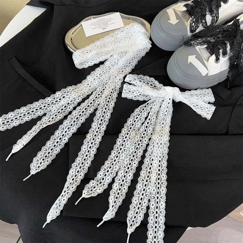 2025 New Flat Lace Shoe Laces Fancy Shoelaces for Women 3CM Width 120CM Length Canvas Sneakers Outdoor Casual Shoes Shoelace image 6