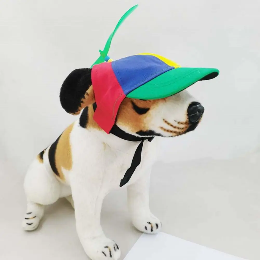 Pet Hat with Propeller Design Adorable Pet Propeller Hats Colorful Sunproof Breathable Baseball Hats for Summer Outdoor Fun Cute