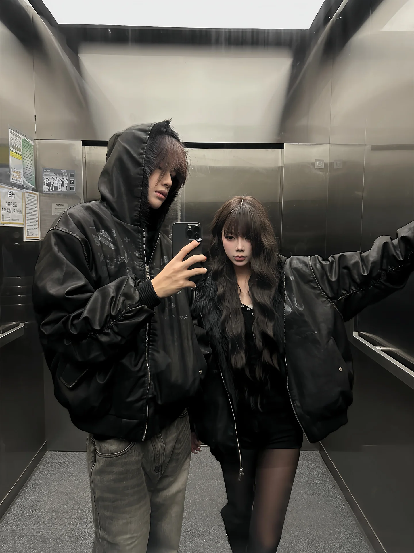 

Retro American Sle Hooded Jaet Plu Men's Winter New Design Folded Coat Long Sve Zipper Closure Polyester Fiber