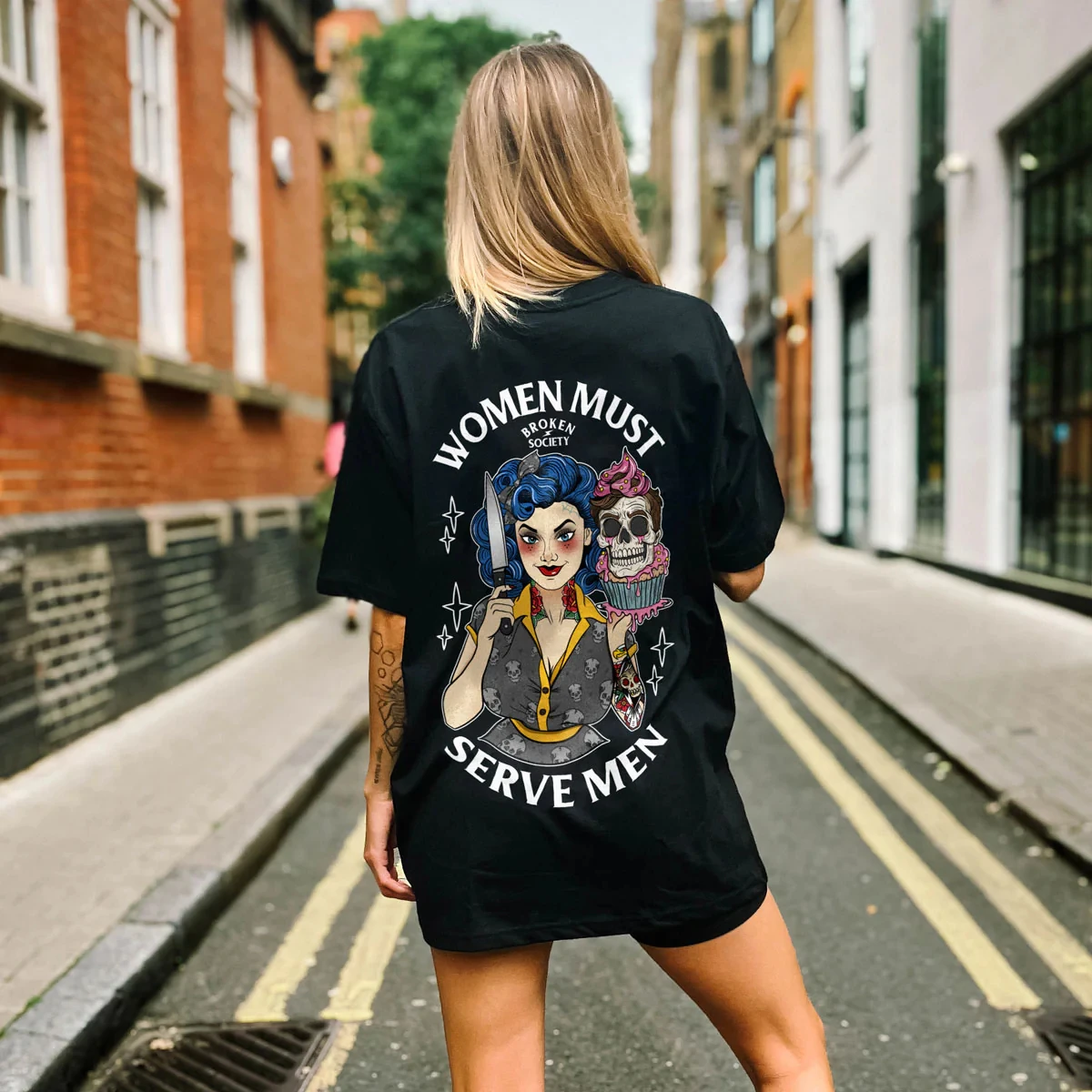 T-shirt décontracté d'été style rétro avec motif tatouage 'Wanted Dead or Alive' pour hommes et femmes, haut de gamme 2026