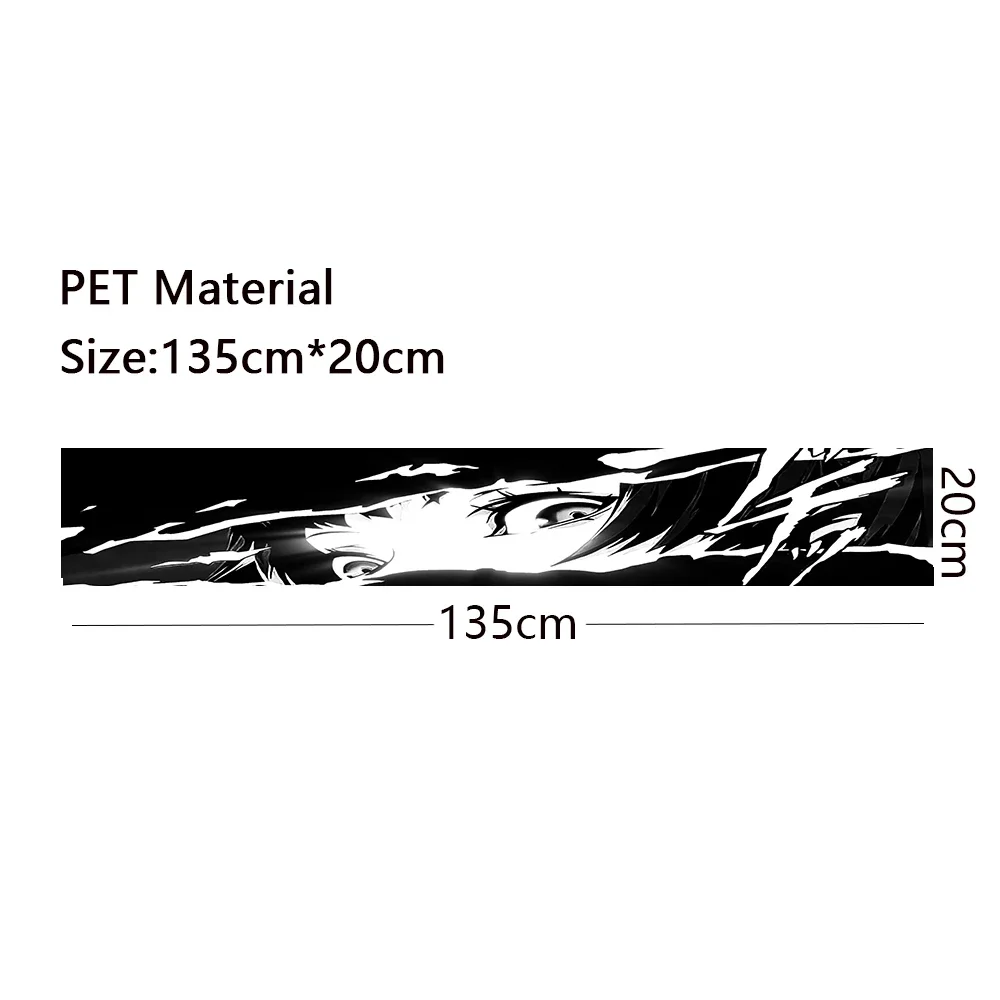 Autocollants de décoration de voiture Anime Cool Girl, autocollants créatifs de dessin animé stéréo 3D, autocollant de pare-brise avant de voiture, extérieur de voiture