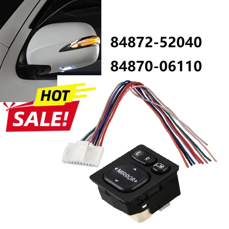 

NEW 84872-52040 Rearview Mirror Folding Switch with Wire For Toyota Camry Vios Rav4 Scion Sequoia Lexus 8487252040 84870-06110