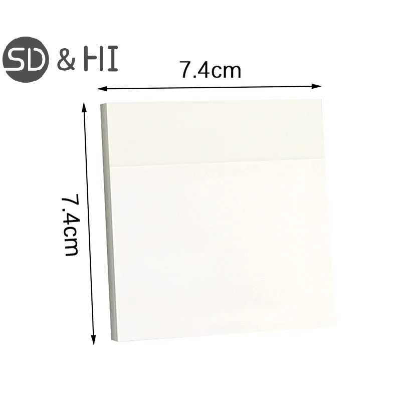 5Pcs Simple Solid Color Self-Adhesive Sticky Notes Notepad High-quality Sticker Notepad Office School Stationery Accessories