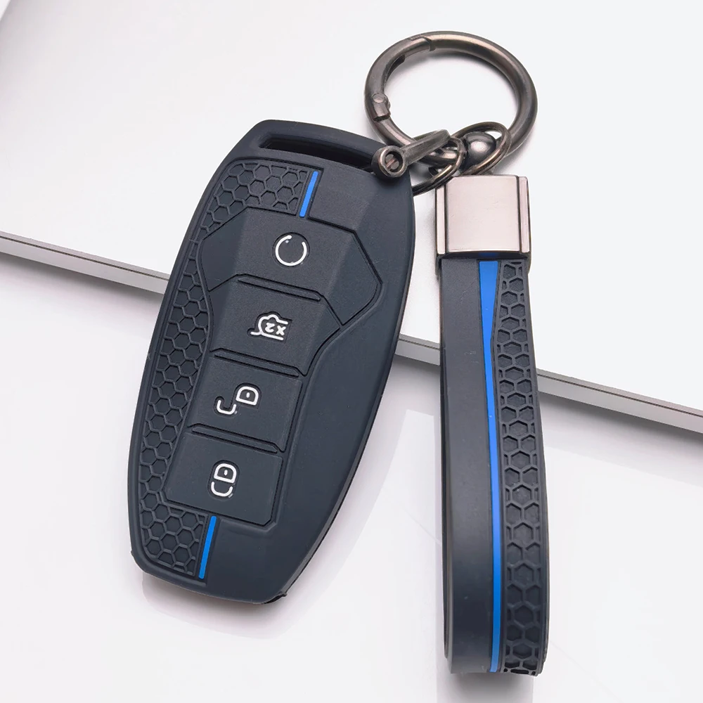 Remote Cover for BYD Han EV Tang DM Song Plus Atto Yuan Dolphin Seal Destroyer 05 Key Shell Honeycomb Grip Texture Sport Trim