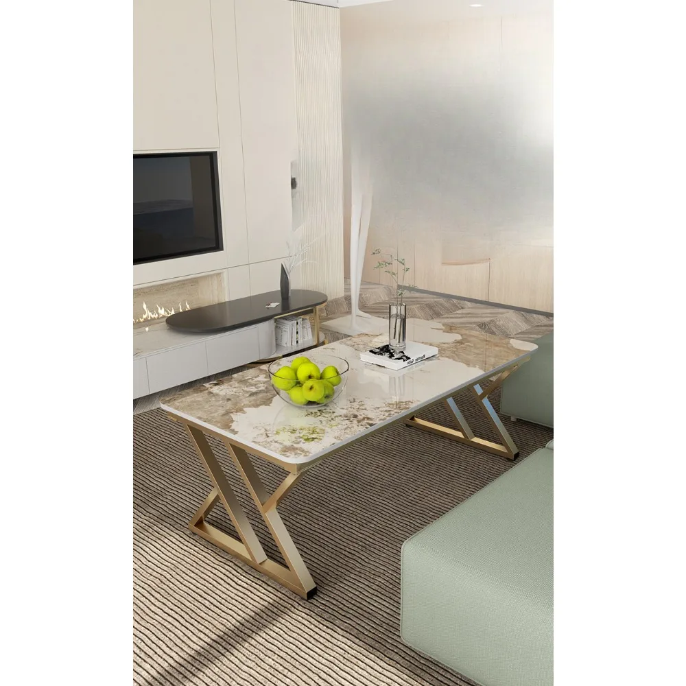 

Rectangular Household Dining Table with a Height of 60cm, Modern Minimalist, Dual-Purpose, Light Luxury