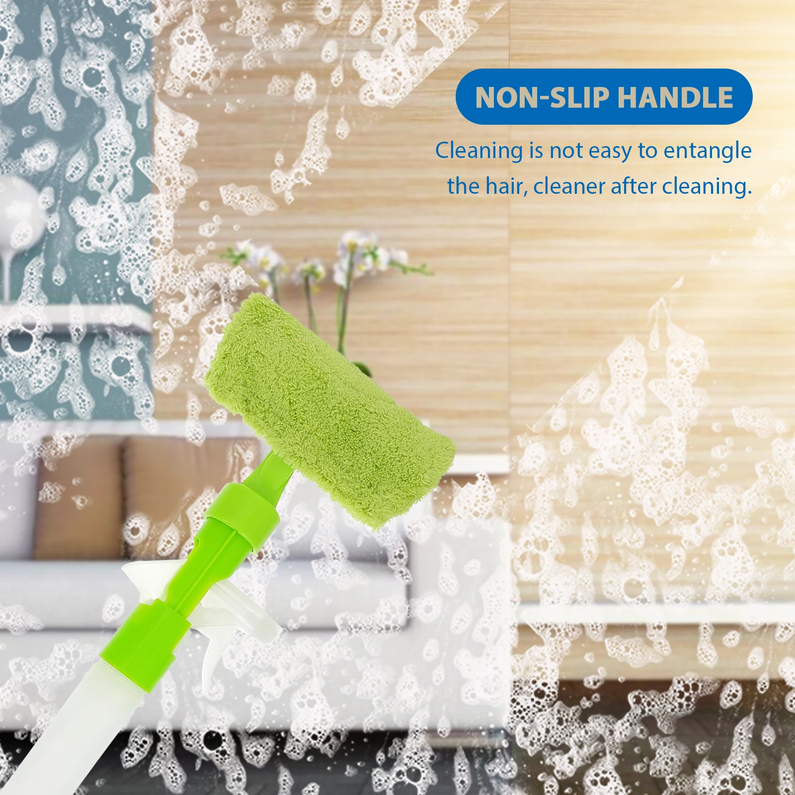 

2 Pcs Window Cleaner Water-jet Wiper Double-sided Cleaning Tool Towel Dirt Removal
