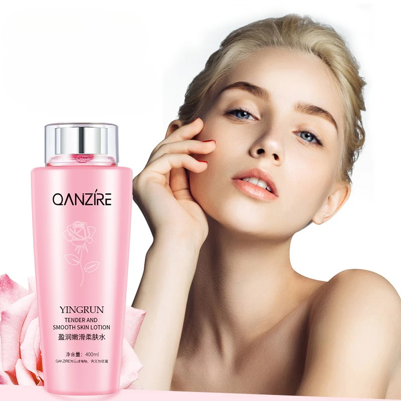 400ml Moisturizing Rose Pink Water Shrink Pores Oil Control Repair Dry Moisturizing Water Toner Face Skin Care Face Toner