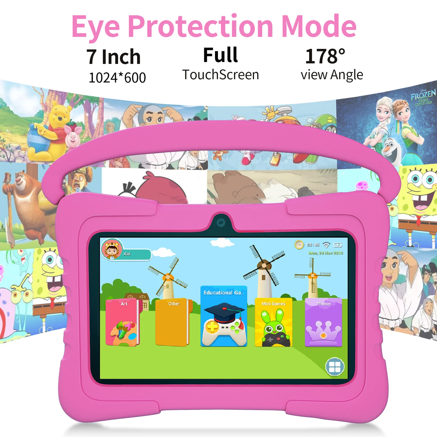 BDF 7 Inch k3 pro Android13 Tablet 5G WIFI VERSION 4GB RAM 64GB ROM Kids Learning Education Google Store Tablets