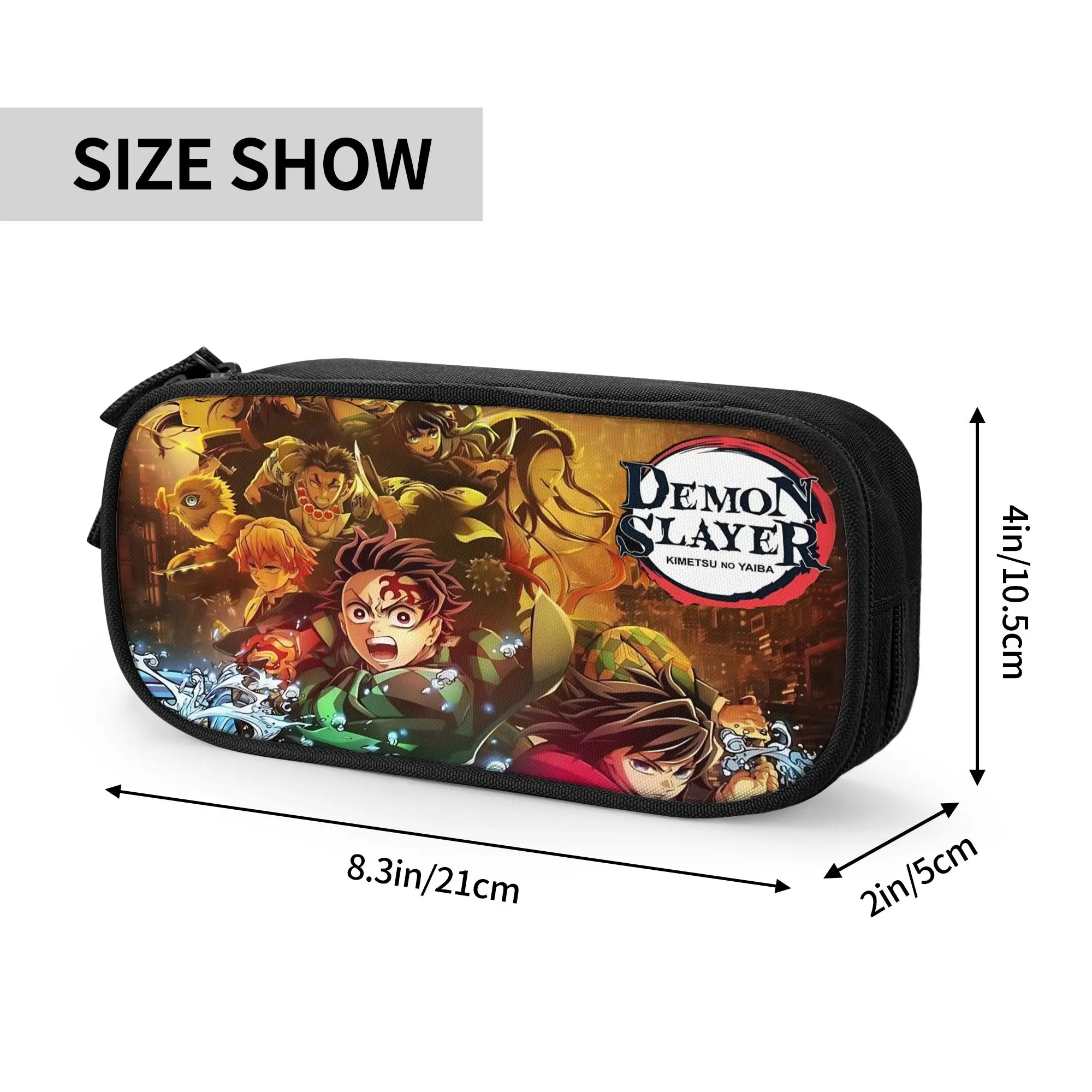 Custom Demon Slayer Large Capacity Bags for Child  School Pencil Bag for Boys Gilrs Kids