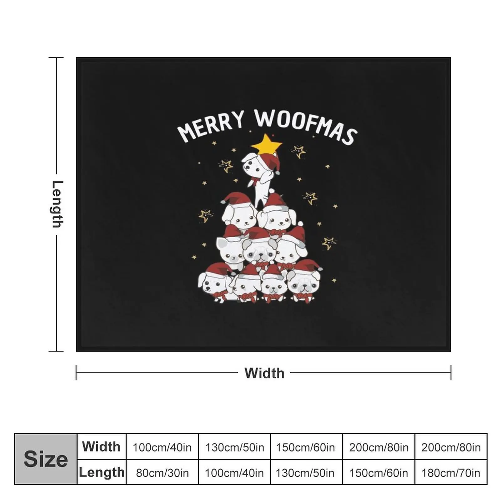 Merry Woofmas Dog Christmas tree with funny Santa puppies Throw Blanket Sofa Quilt heavy to sleep Blankets