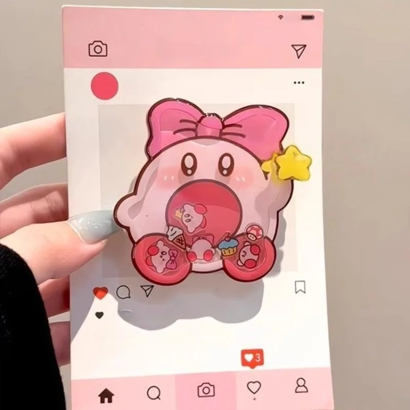

kawaii kirby super star Adhesive airbag Holder quicksand Phone Stand Mobile phone grip Support Suitable for all mobile phones