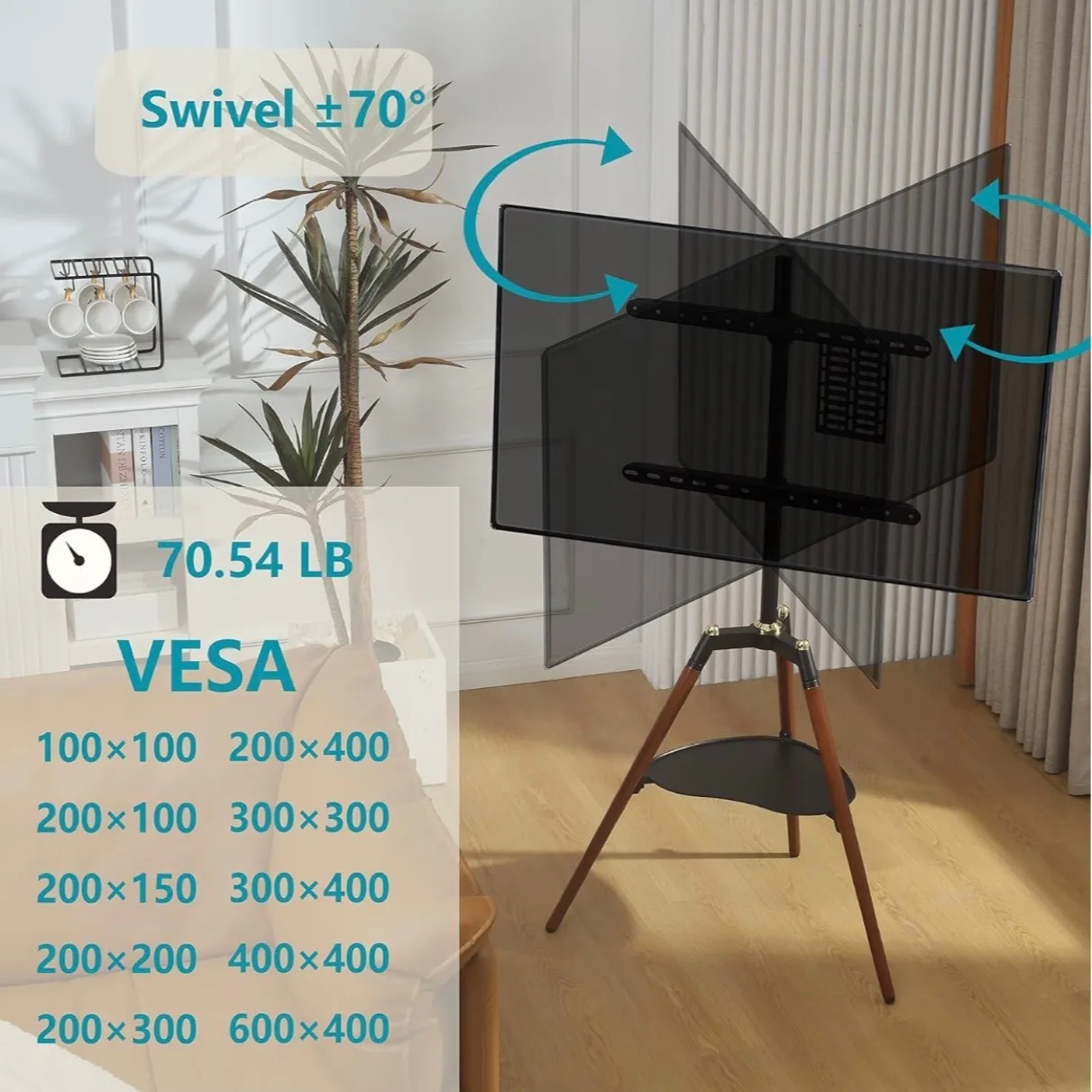 TV Stand with Tripod Base for 32\