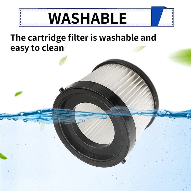 

AEE8-2Pcs DCV5011H HEPA Filter For DCV501HB Cordless Handheld Vacuum, With 4 Foam Sleeve Filters & 1 Brush