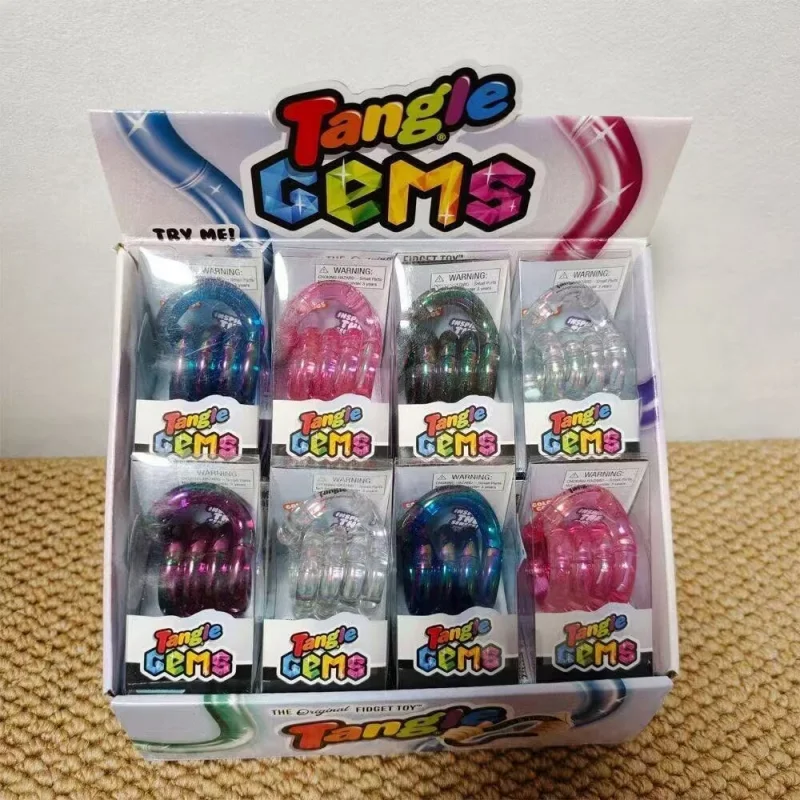 In Stock Genuine Tangl Twist Color Changing Fossil Toys Multi-Series Stress Relief Fidget Toys ADHD Attention Training Tools