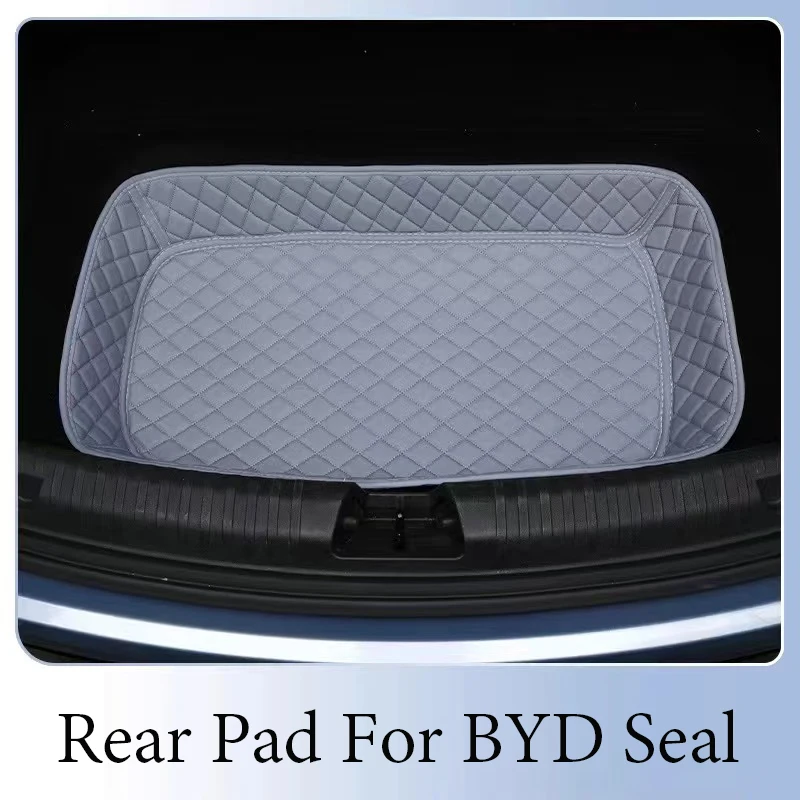 Leather Car Front Storage Box Pad For BYD Seal EV DMi 2023 2024 Trunk Mat Waterproof Bottom Protector Pad Car Interior Decor