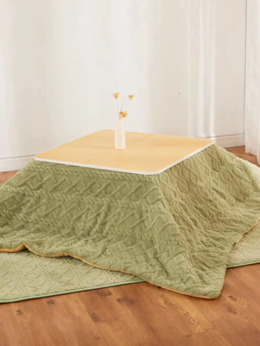 Brand New Japanese Kotatsu Blanket Warm Quilted Kotatsu Futon Comforter Come 1Pc Futon + 1Pc Carpet Navy/Khaki/Fruit Green Color