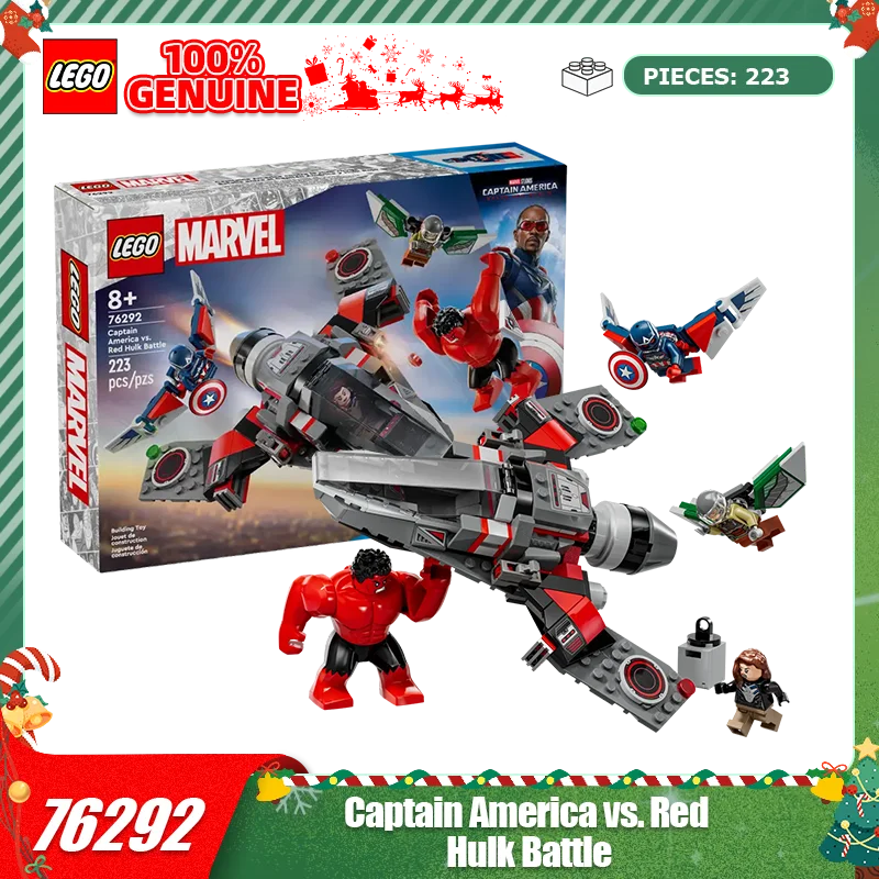 

LEGO 76292 Captain America vs. Red Hulk Boy and Girl Building Set - Children's Toy Christmas Gift
