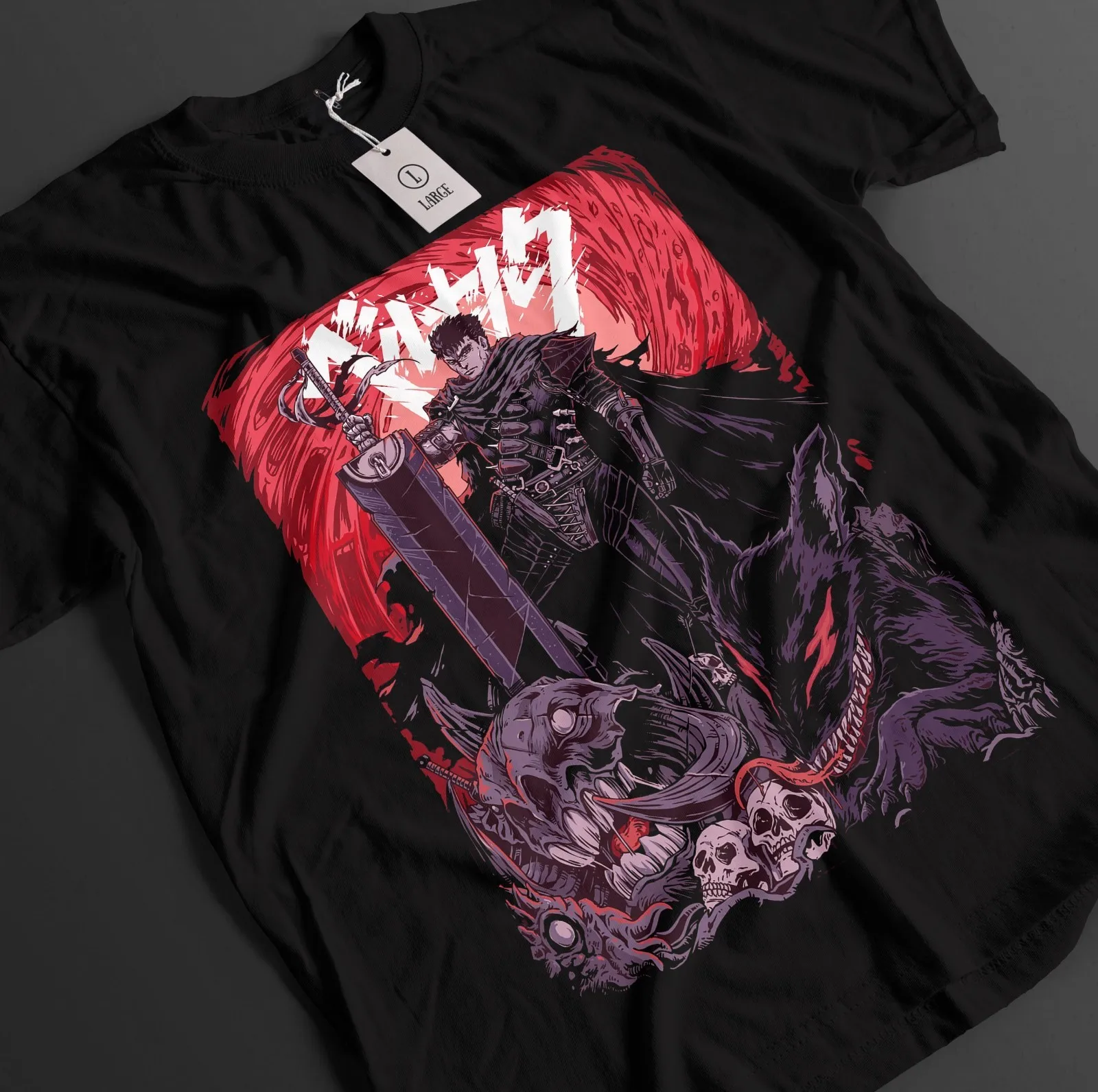 Berserk Shirt Guts Tshirt Casca T-Shirt Griffith Top Warrior Anime Unisex Tee