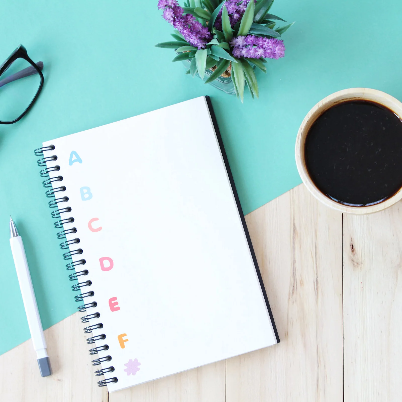 8 ورقة مذكرات ملصق يدوي الصنع كمية كافية الكرتون جميل يطبع القرطاسية الزخرفية الإبداعية المحمولة ديكور