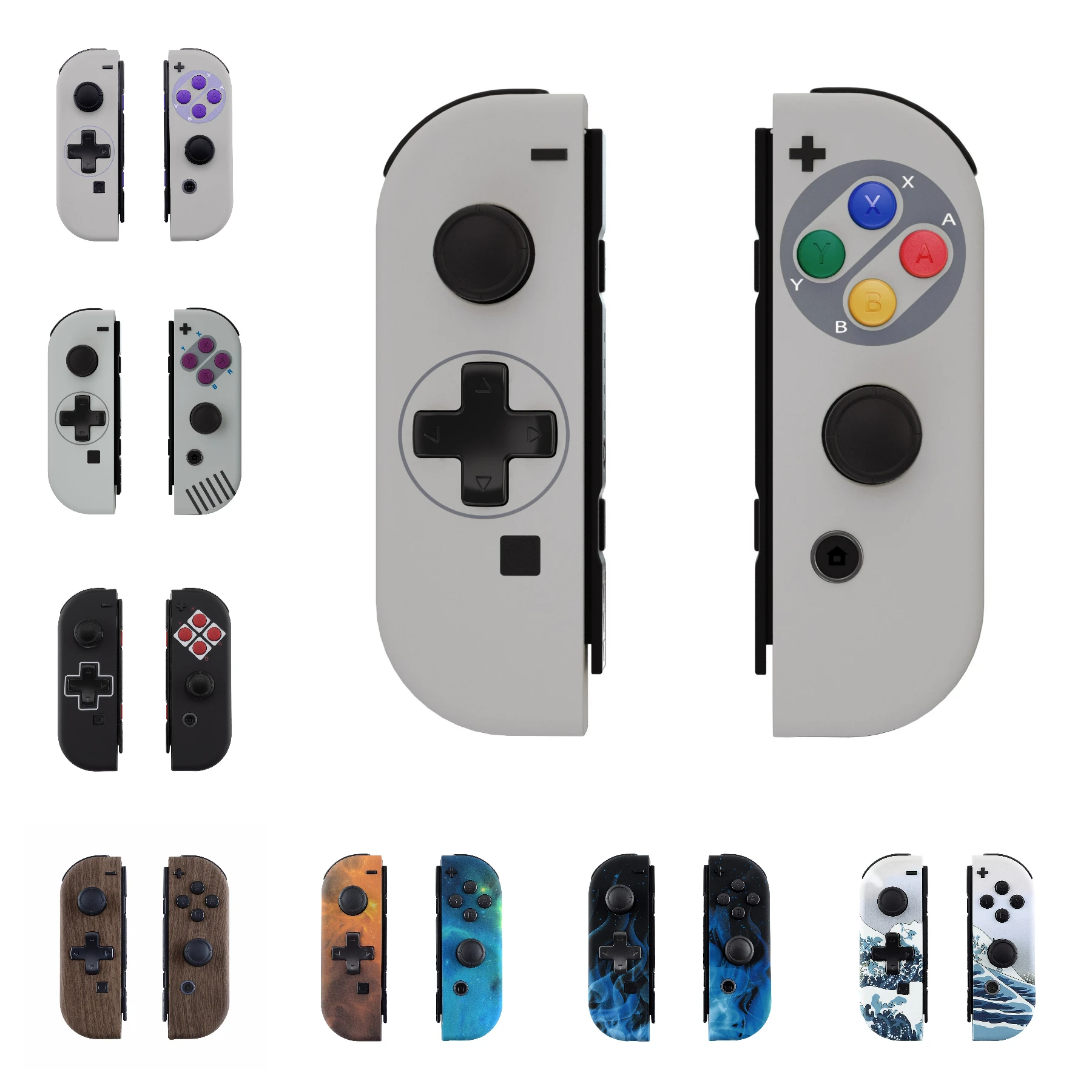 eXtremeRate Replacement Controller Housing JoyCon Shell Case Full Set Buttons (D-Pad Version) for Nintendo Switch JoyCon & OLED