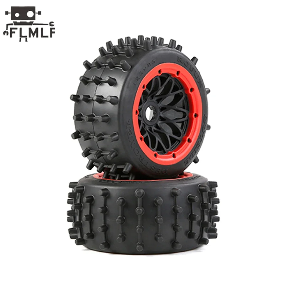 Rc Auto Grote Nagel Band Hoge Prestaties Achter- of Voorwiel Band Set voor 1/5 HPI ROFUN BAHA ROVAN KM BAJA 5B SS Buggy Truck Onderdelen