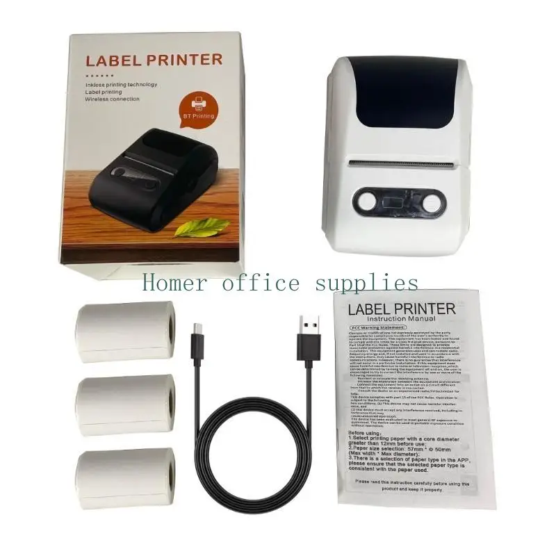 

K43B Беспроводной Bluetooth-совместимый термопринтер для этикеток для домашнего офиса и розничной торговли с перезаряжаемой и