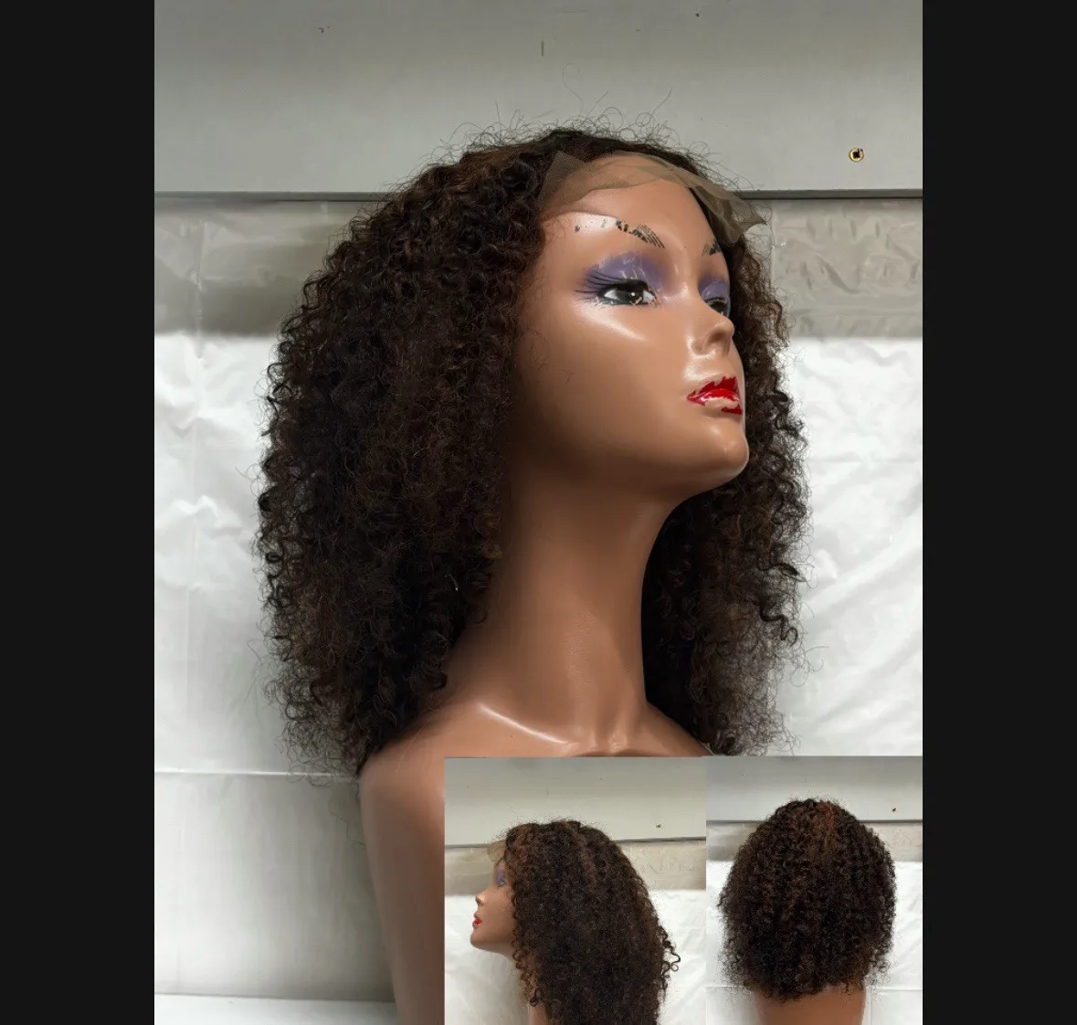 

12 Inches Women Jerry Curly Short Wig 2 *6 Brazilian Deep Wave