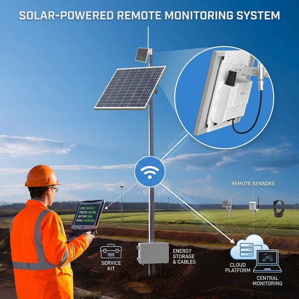 Milesight SG50 Ultra Low Power Solar LoRaWAN Gateway for Wireless Deployment with 4G Connectivity for Communication & Networking