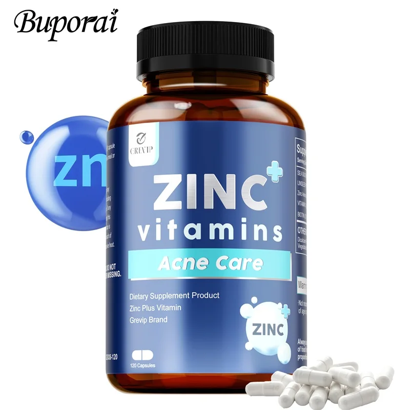 Zinc & Vitamins Capsules - Rich in Antioxidants, Supports Skin Health, Immune Function, and Digestive Health, Gluten-free