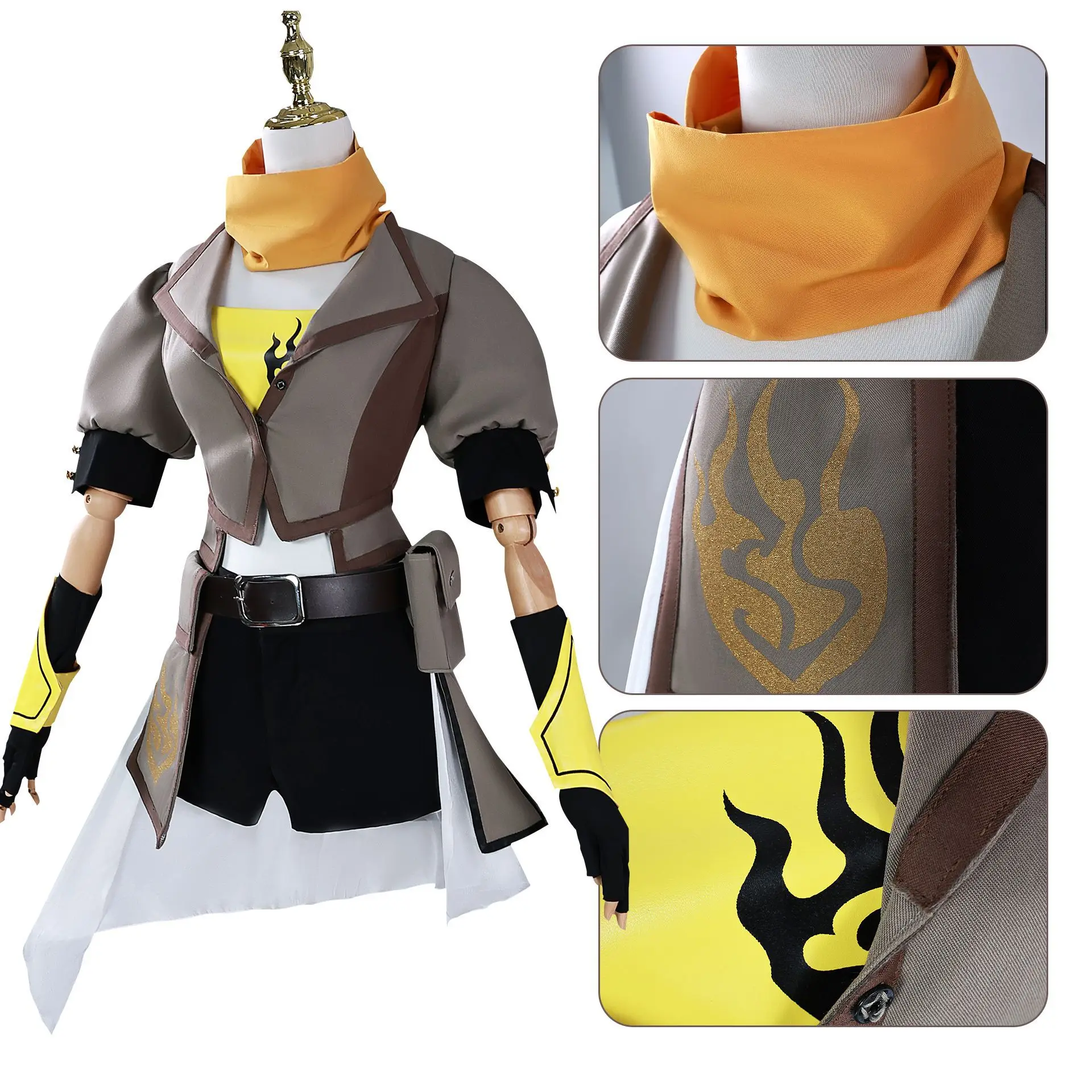 أربعة ألوان الحرب سجل الأصفر تأثيري حلي أنيمي RWBY يانغ شياو لونغ تأثيري البعد الثاني شخصية لعب الأدوار زي