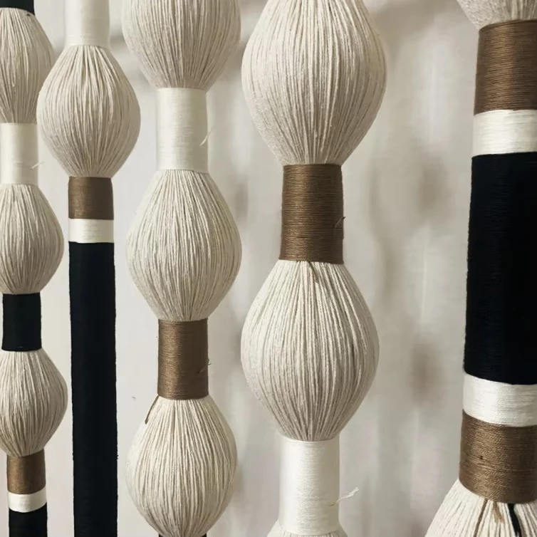 #￥Handmade Stylish Bohemian Tassel Embroidered Woven Wall Art Deco Wooden Bamboo Rope Office Bedroom Ornament for Birthday