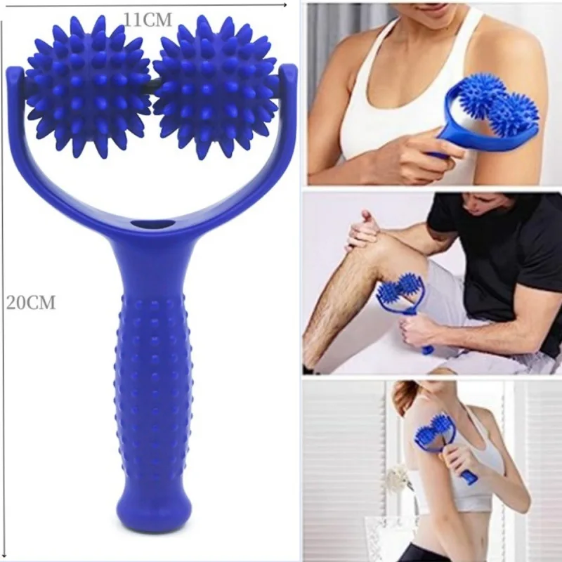 

Y-Shaped Spiky Massage Blue Portable Muscle Relief Tool Trigger Point For Athletes Office Workers Deep Tissue Spiked Roller