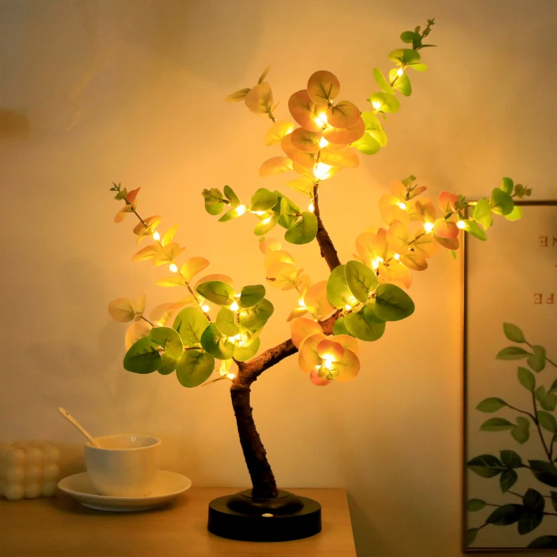 Tabletop Tree Lamp Battery Operated Fairy Tree Lamp with LED Tree Lights with Removable Base for Home Party Wedding Decor