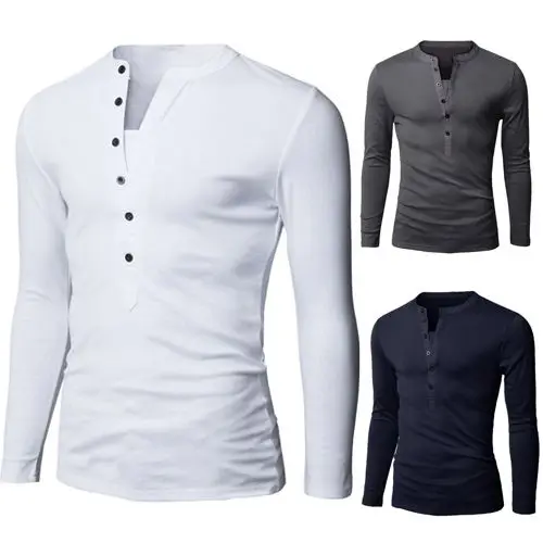 New men's long sleeve T-shirt solid color loose business casual T-shirt long sleeve blazer