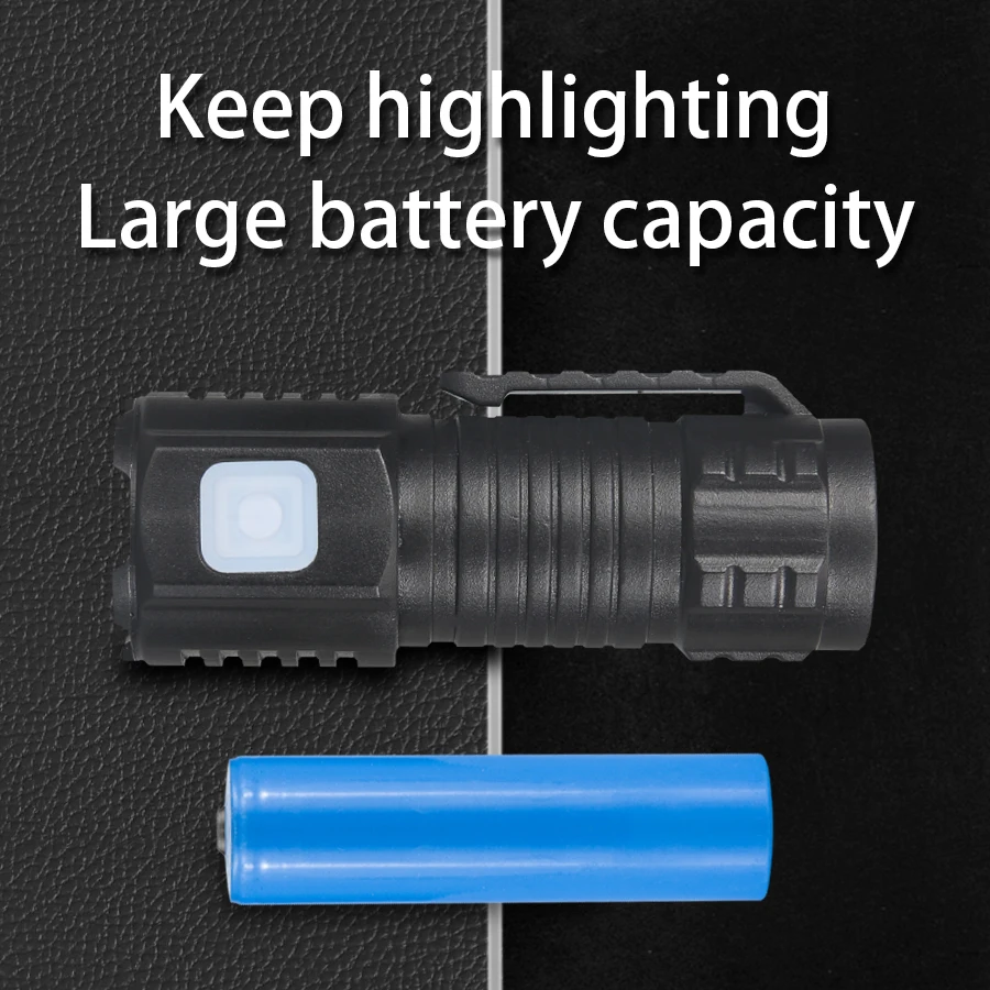 Powerful Mini LED Flashlights Keychain Pocket Flashlight USB Rechageable with 5 modes Portable Searchlight Torch Lamp Lights