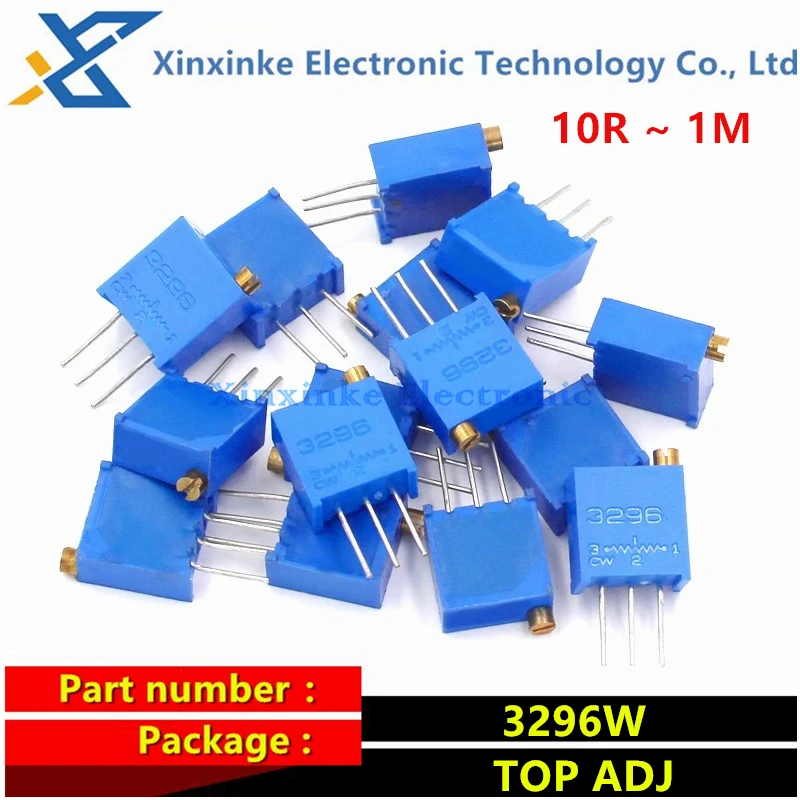 

50PCS 3296W 103 104 10R ~ 1M TOP-Adjustable Potentiometer Resistance 10K 20K 50K 100ohm 200R 1MΩ Resistor