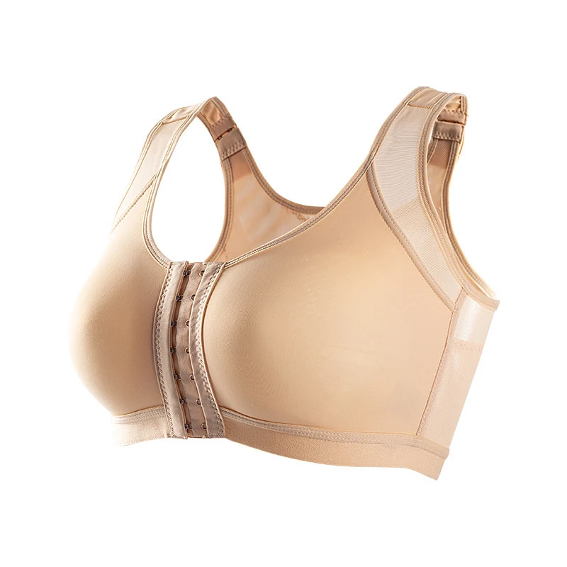 

Women Post Surgical Surgery Front Open Full Support Recovery Bra Non-padded Wire Free Post Breast Augmentation Operative Bra