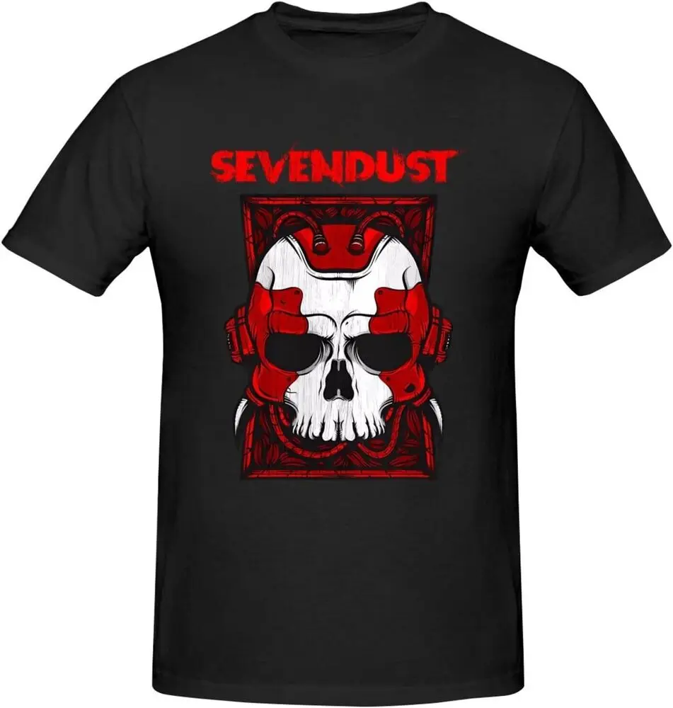 Sevendusts Shirt Men's Cotton Short Sve Top Graphic Crew Neck T-Shirt Black Anime  T-shirts for Men Clothing Women Tees Y