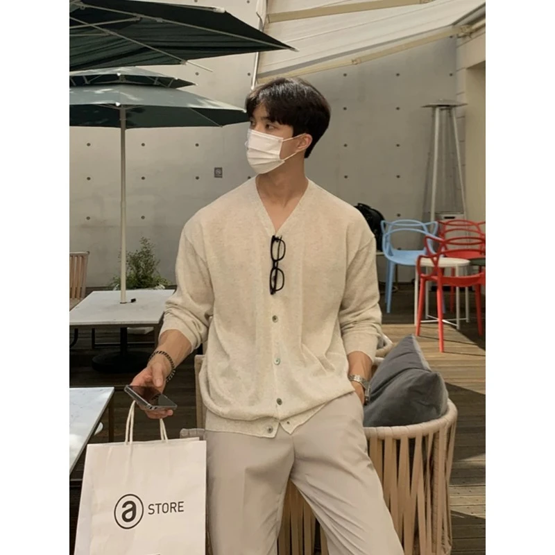 Old Money Wind Top Cardigan Knitted Men's 2026 Spring and Autumn New Long-sleeved Breathable Shirt