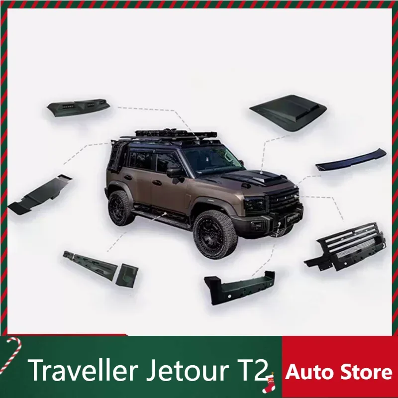 New Model For for Jetour Traveller T2 2023 2024 Jetour T2 body kit front bumper grille side skirt Rear Spoiler hunter lights hun