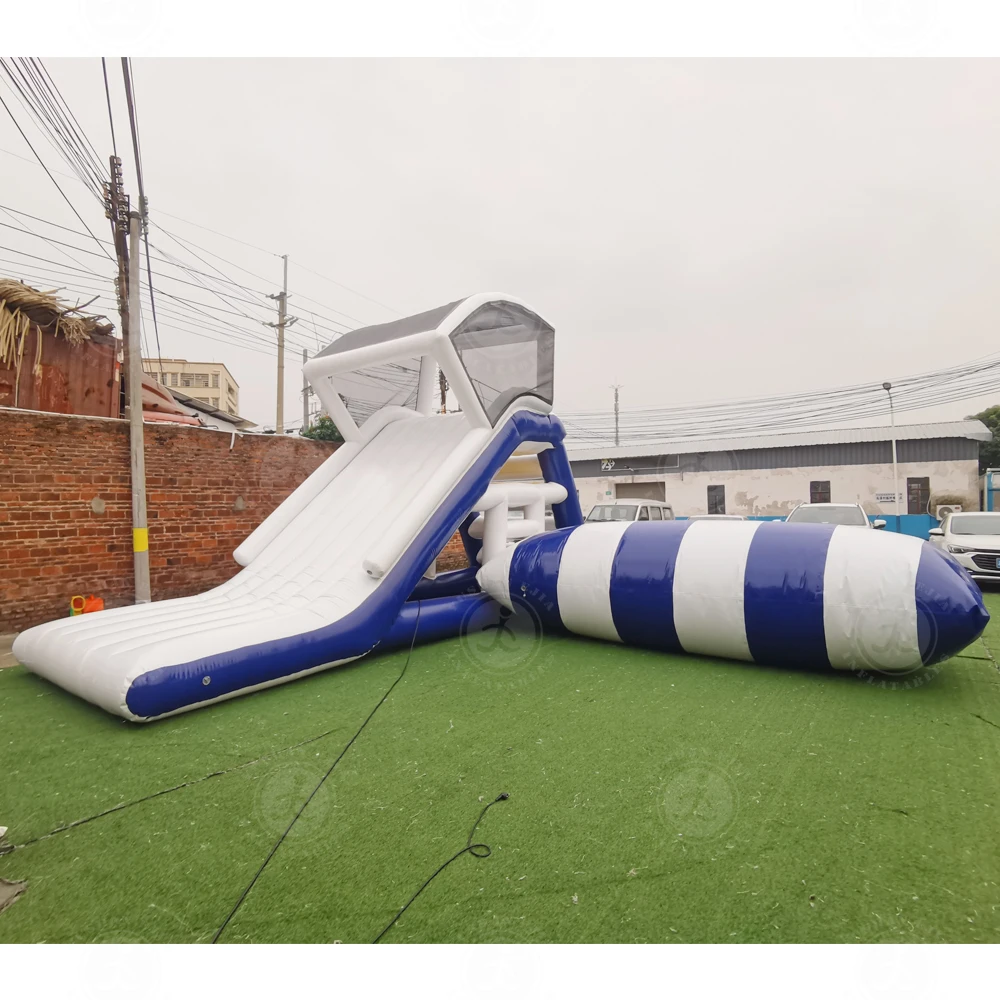 Tobogán inflable gigante para piscina comercial, tobogán de agua hinchable para exteriores, piscina para niños y adultos, venta al por mayor