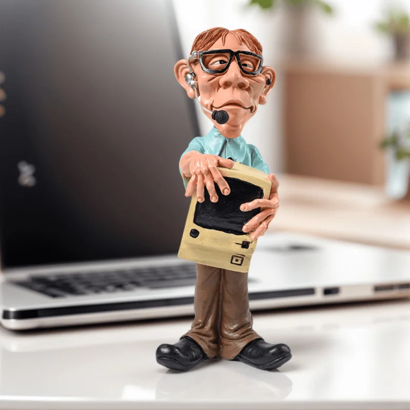 Resin Storyteller Figurine - Collector's Grade Character Sculpture，Home Office Desk Decoration Miniature Model，Valentine's Day