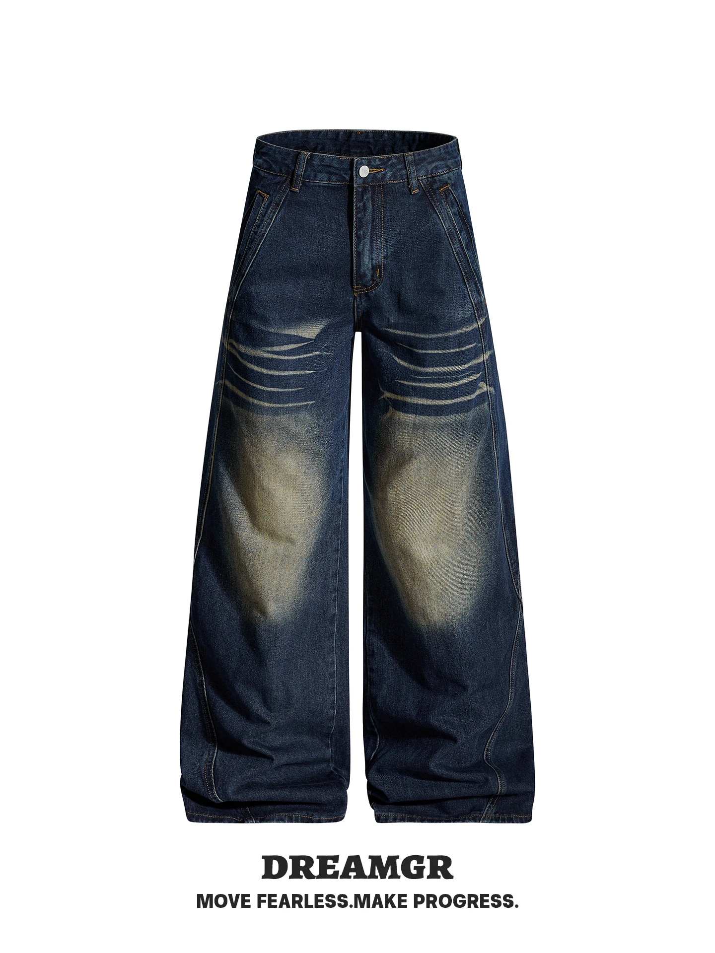 

Ретро-джинсы в американском стиле унисекс: модные, с высокой талией, свободные, прямые, длинные брюки из смесового хлопка и полиэстера